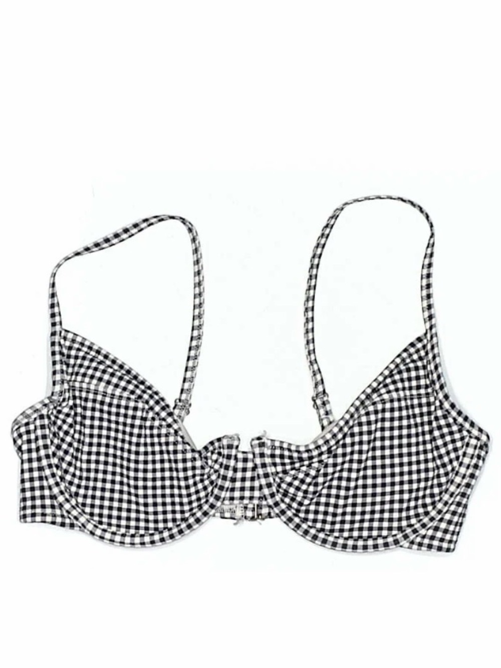 Old Navy Black and White Gingham Bikini Top